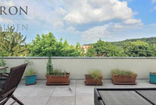 Posizione centrale ad Alt-Hietzing: maisonette con terrazza sul tetto con 2 posti auto in garage.